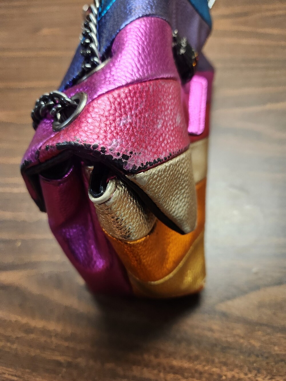 Kurt Geiger Metallic Rainbow Bag Read Description - Picture 9 of 16